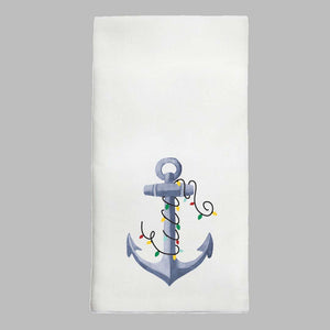 Watercolor Anchor in Lights Tea Towel