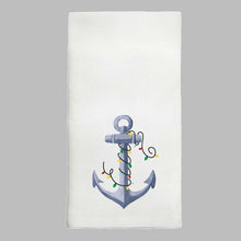 Load image into Gallery viewer, Watercolor Anchor in Lights Tea Towel
