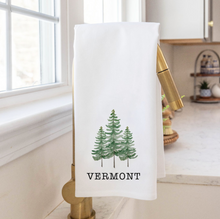 Load image into Gallery viewer, Personalized Watercolor Trees Tea Towel
