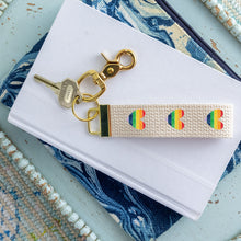 Load image into Gallery viewer, Rainbow Heart Keychain

