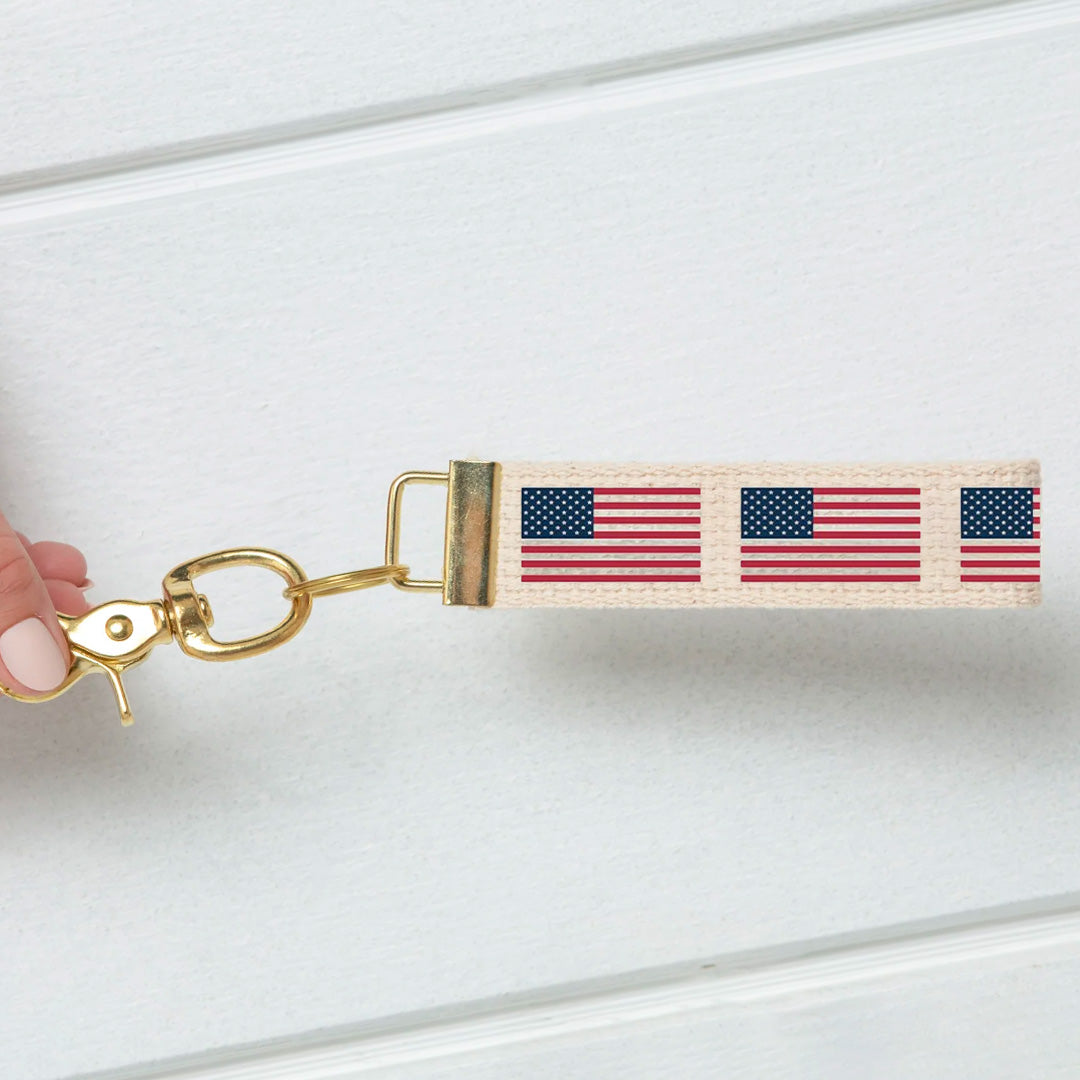 50 Stars Flag Keychain