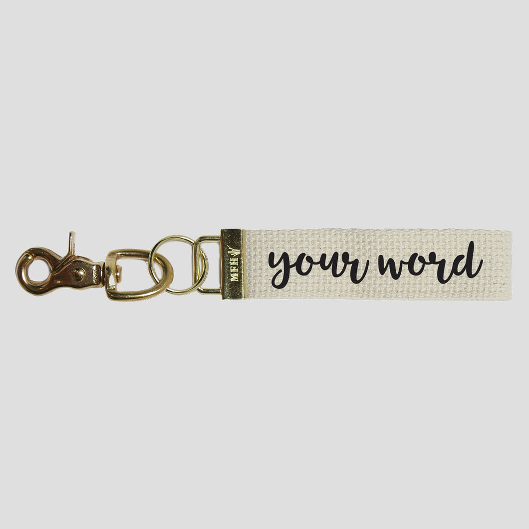 Your Word Script Keychain