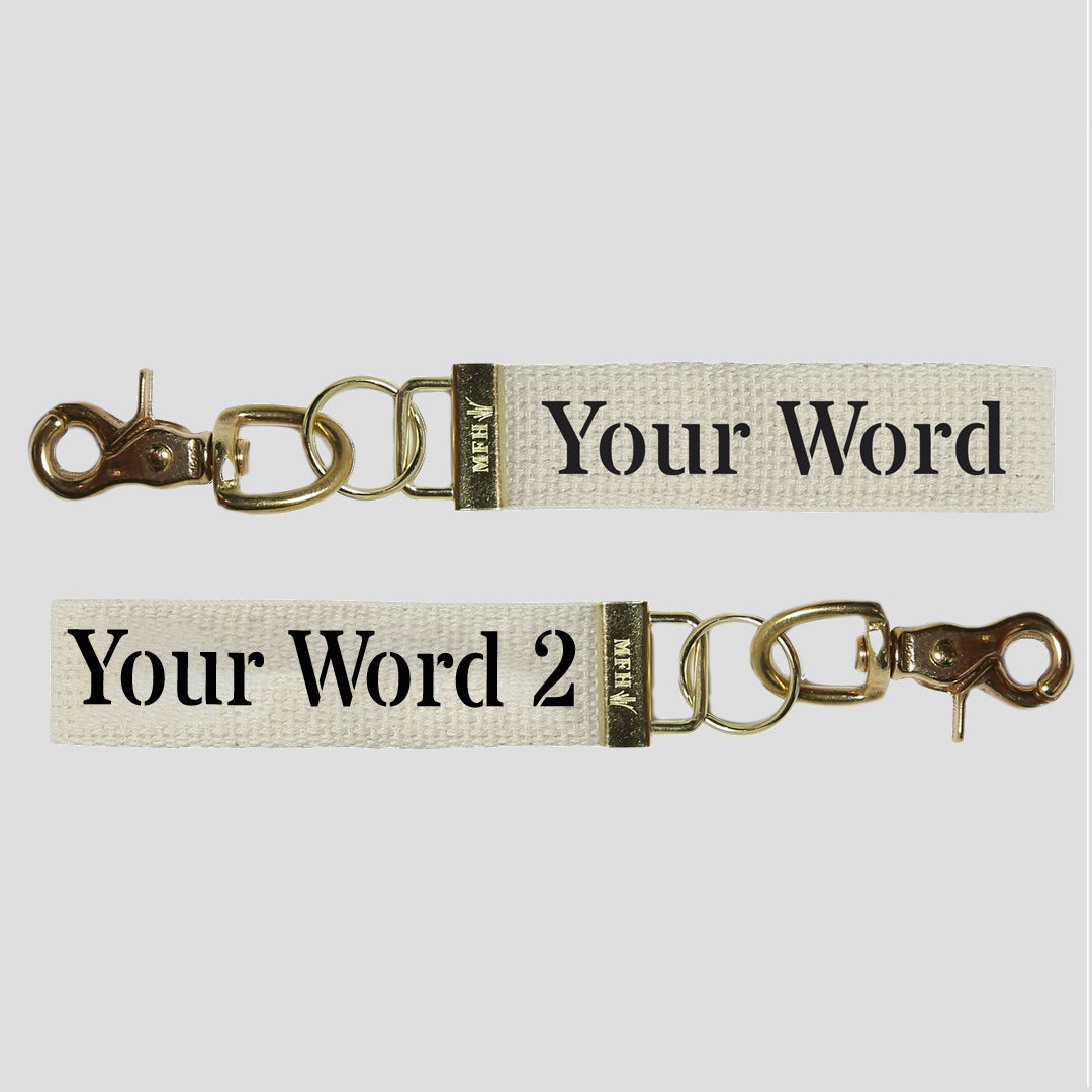 Your Word Two Sided Times Keychain