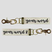 Load image into Gallery viewer, Your Word Two Sided Script Keychain
