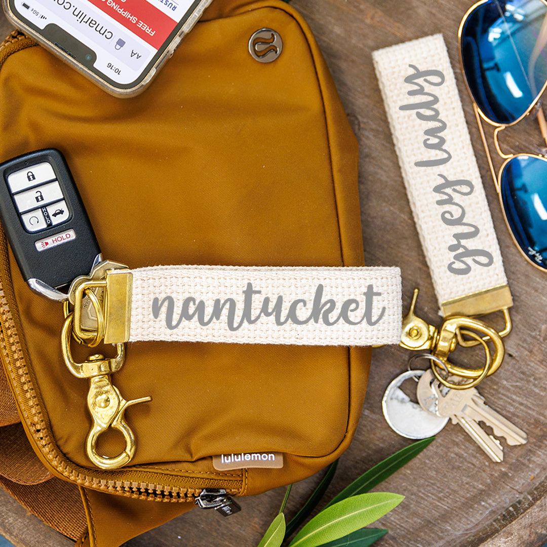 Your Word Two Sided Script Keychain