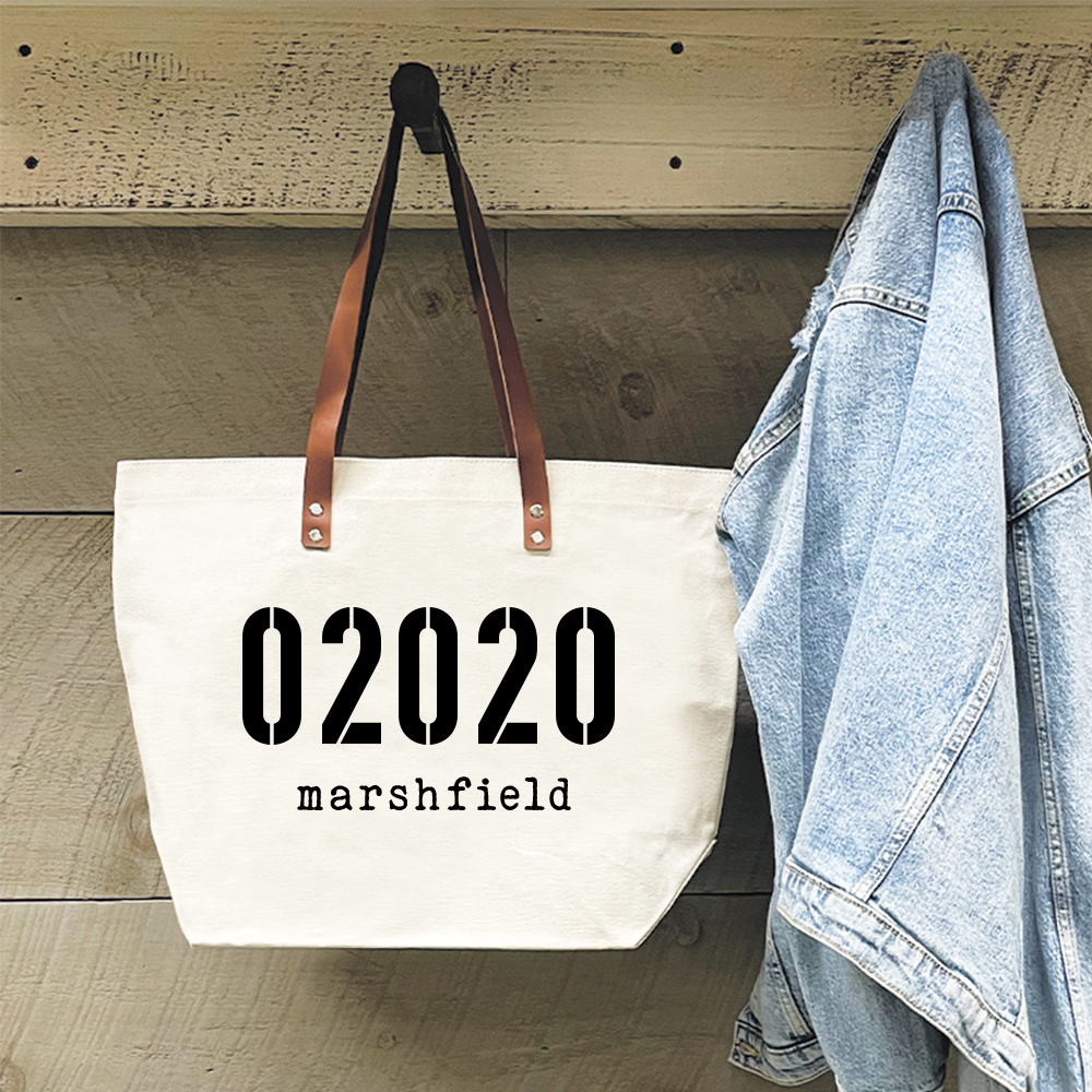 Personalized Your Zip Code & Town Tote Bag