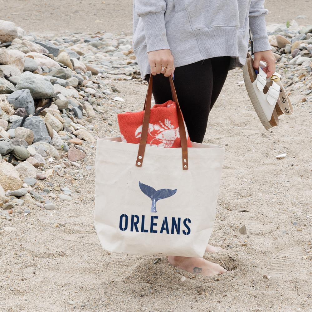 Personalized Whale Tail Tote Bag