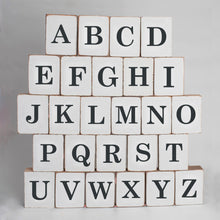 Load image into Gallery viewer, Black Antique Font Decorative Wooden Block Letters A - Z
