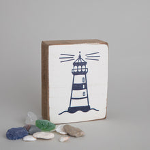 Load image into Gallery viewer, Lighthouse Decorative Wooden Block
