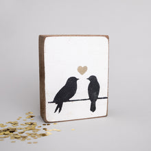 Load image into Gallery viewer, Love Birds Decorative Wooden Block
