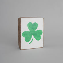 Load image into Gallery viewer, Shamrock Decorative Wooden Block
