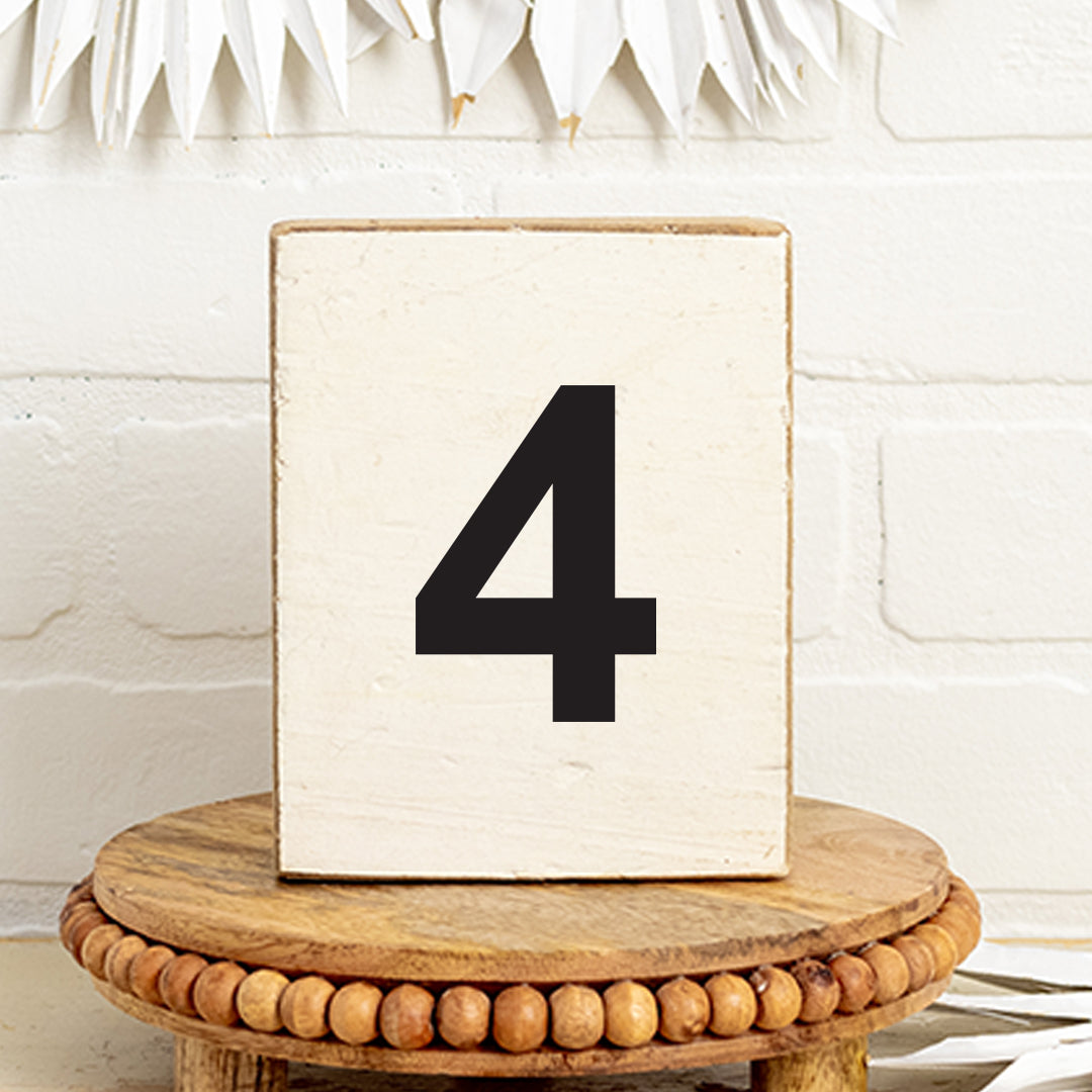 Decorative Wooden Block Numbers 0-9