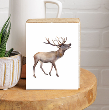 Load image into Gallery viewer, Watercolor Deer Decorative Wooden Block
