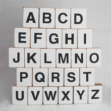 Load image into Gallery viewer, Black Block Font Decorative Wooden Block Letters A - Z
