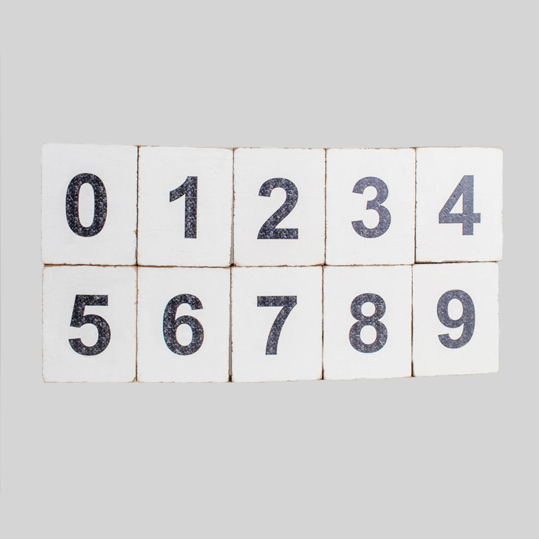 Decorative Wooden Block Numbers 0-9