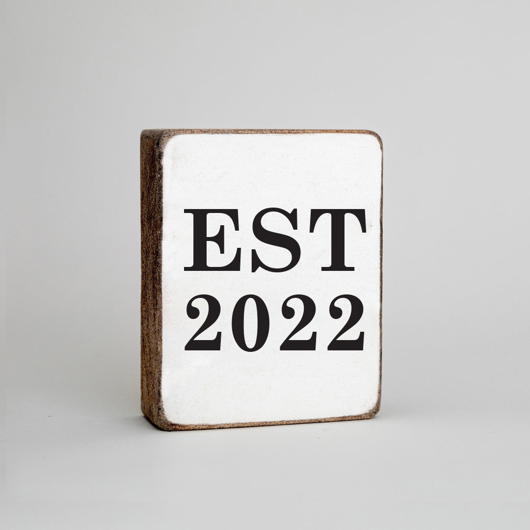 Personalized Established Decorative Wooden Block