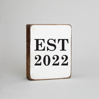 Personalized Established Wooden Block