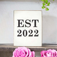 Personalized Established Decorative Wooden Block