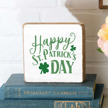 Load image into Gallery viewer, Happy St. Patrick&#39;s Day Decorative Wooden Block
