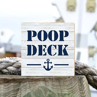 Poop Deck Decorative Wooden Block