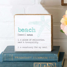 Load image into Gallery viewer, Beach Definition Decorative Wooden Block
