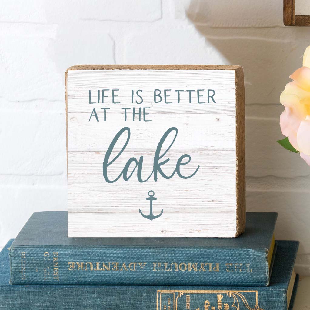 Life Is Better At The Lake Decorative Wooden Block