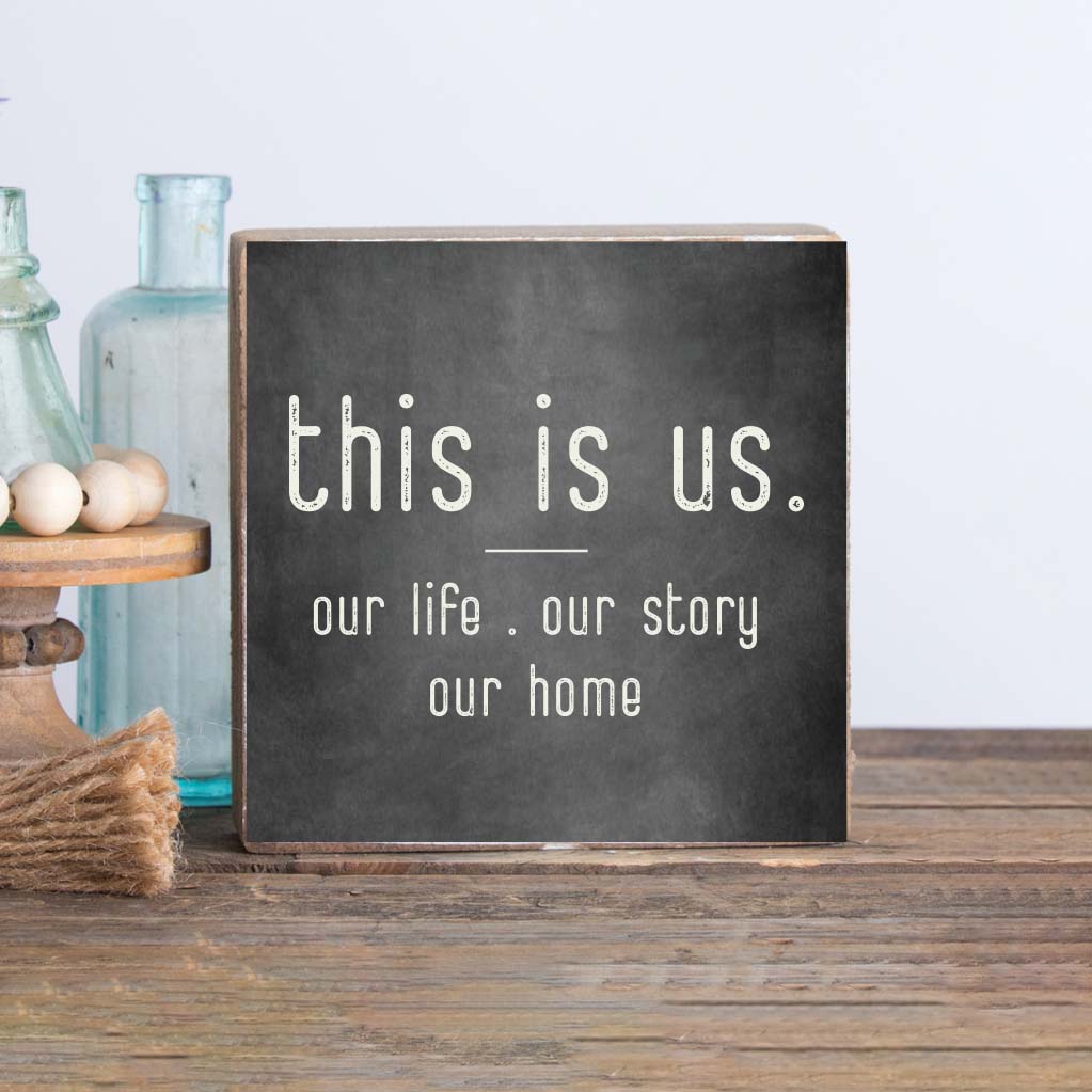 Our Life, Our Story, Our Home Decorative Wooden Block