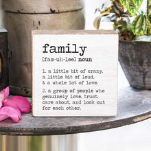 Load image into Gallery viewer, Family Definition Decorative Wooden Block
