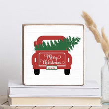 Load image into Gallery viewer, Christmas Truck Decorative Wooden Block

