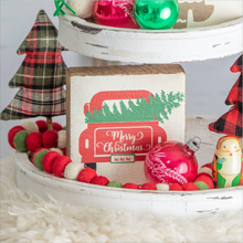Load image into Gallery viewer, Christmas Truck Decorative Wooden Block
