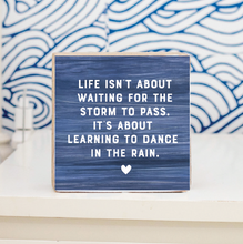 Load image into Gallery viewer, Dance In The Rain Decorative Wooden Block
