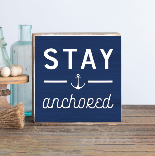 Stay Anchored Decorative Wooden Block