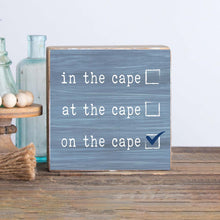 Load image into Gallery viewer, On The Cape Check Decorative Wooden Block
