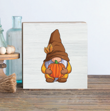 Load image into Gallery viewer, Harvest Gnome Decorative Wooden Block
