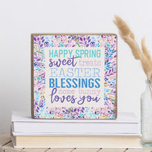 Load image into Gallery viewer, Easter Blessings Decorative Wooden Block
