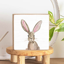 Load image into Gallery viewer, Bunny Decorative Wooden Block
