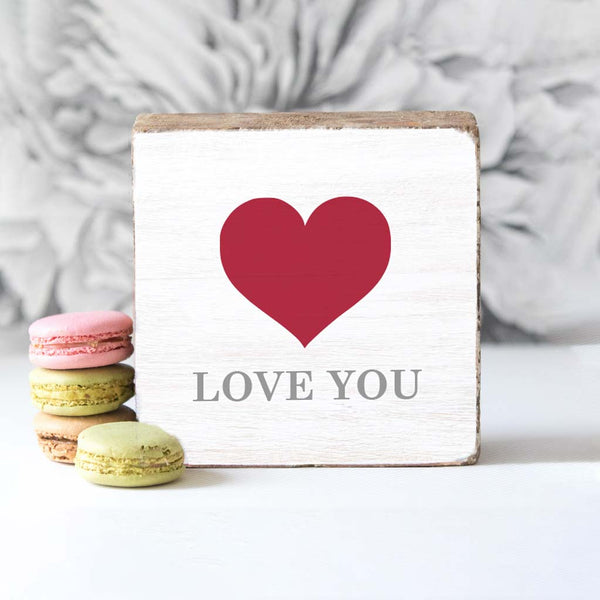 Personalized Heart Decorative Wooden Block