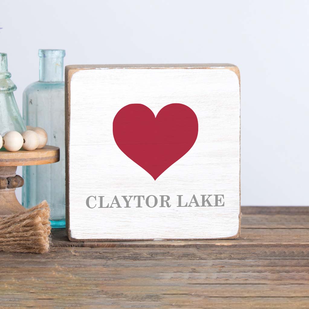 Personalized Heart Decorative Wooden Block