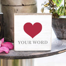 Load image into Gallery viewer, Personalized Heart Decorative Wooden Block
