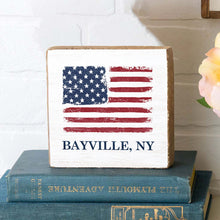 Load image into Gallery viewer, Personalized Flag Decorative Wooden Block
