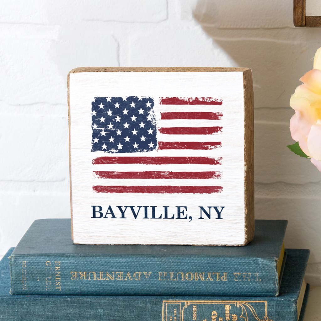 Personalized Flag Decorative Wooden Block