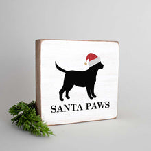 Load image into Gallery viewer, Personalized Santa Dog Decorative Wooden Block
