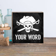 Load image into Gallery viewer, Personalized Skull Decorative Wooden Block
