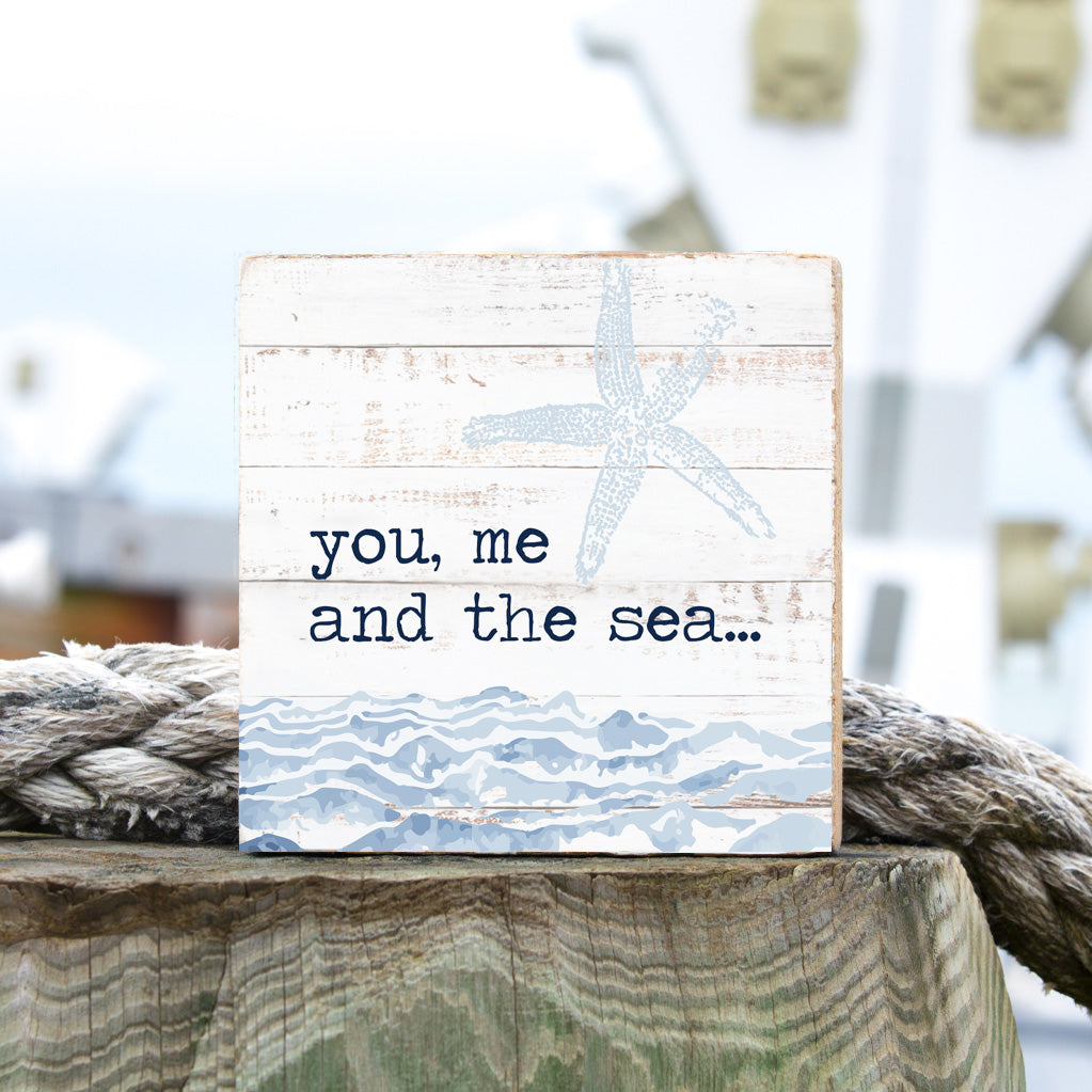 You, Me and The Sea Decorative Wooden Block