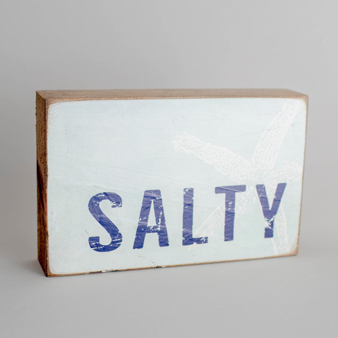 Salty Decorative Wooden Block