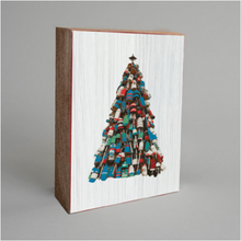 Load image into Gallery viewer, Coastal Christmas Tree Decorative Wooden Block
