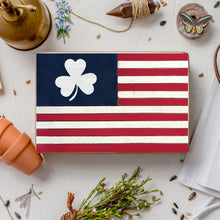 Load image into Gallery viewer, Shamrock Flag Decorative Wooden Block
