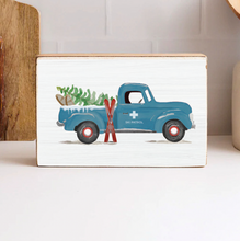 Load image into Gallery viewer, Ski Patrol Truck Decorative Wooden Block
