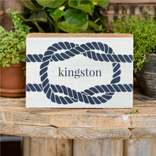 Load image into Gallery viewer, Personalized Rope Decorative Wooden Block
