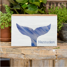 Load image into Gallery viewer, Personalized Whale Tail Decorative Wooden Block
